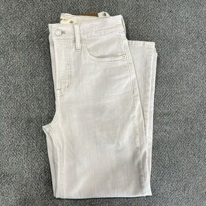 Madewell perfect vintage wide leg crop jeans in stone colored